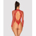 Сетчатый бодистокинг с длинным рукавом Obsessive B126 teddy red S/M/L, красный - Фото №2