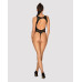 Ажурний бодістокінг із ефектом шнурівки Obsessive B129 teddy black S/M/L, чорний, з доступом - Фото №4