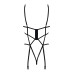(SALE) Боді зі стреп із доступом Obsessive Badossa crotchless teddy L/XL, чорний - Фото №6