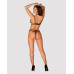 Эротический комплект из стреп Obsessive Badossa 2-pcs set L/XL, черный, с доступом, бюстгальтер, стр - Фото №4