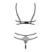 Эротический комплект из стреп Obsessive Badossa 2-pcs set L/XL, черный, с доступом, бюстгальтер, стр - Фото №6