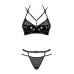 Еротичний комплект під латекс зі стрепами Obsessive Bagirela 2-pcs set S/M, чорний, під леопард, бюс - Фото №5