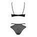 Еротичний комплект під латекс зі стрепами Obsessive Bagirela 2-pcs set S/M, чорний, під леопард, бюс - Фото №6