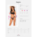 Еротичний комплект під латекс зі стрепами Obsessive Bagirela 2-pcs set S/M, чорний, під леопард, бюс - Фото №7