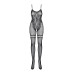 (SALE) Бодистокинг Obsessive Bodystocking F213 S/M/L, имитация кружевного боди и резинки для чулок - Фото №5