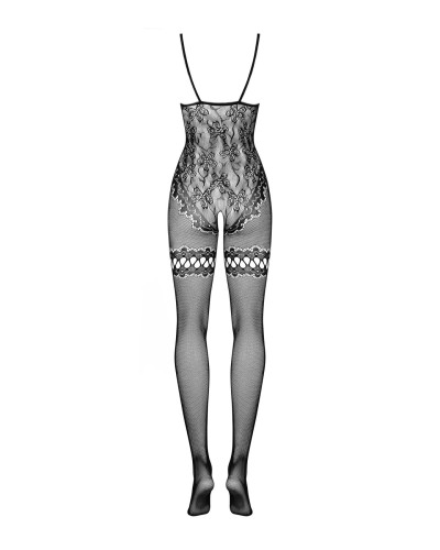 (SALE) Бодистокинг Obsessive Bodystocking F213 S/M/L, имитация кружевного боди и резинки для чулок - Фото №6