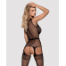 (SALE) Бодистокинг Obsessive Bodystocking F217 S/M/L, элегантный силуэтный рисунок, имитация чулок - Фото №2