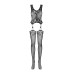 (SALE) Бодістокінг Obsessive Bodystocking F221 XL/XXL, силуетний квітковий малюнок, імітація панчіх - Фото №5