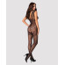 (SALE) Бодістокінг Obsessive Bodystocking F234 S/M/L, абстрактний малюнок, глибоке декольте - Фото №4