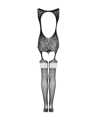 (SALE) Бодістокінг Obsessive Bodystocking F236 S/Ml/L, глибоке декольте, імітація шнурівки - Фото №6