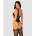 Бодистокинг Obsessive Bodystocking F237 S/M/L, растительное плетение, имитация чулок - Фото №2