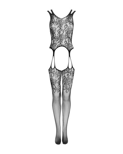 Бодистокинг Obsessive Bodystocking F237 S/M/L, растительное плетение, имитация чулок - Фото №5