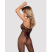 (SALE) Бодистокинг Obsessive Bodystocking G308 S/M/L, халтер, декор в виде татуировки - Фото №2