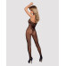 (SALE) Бодистокинг Obsessive Bodystocking G308 S/M/L, халтер, декор в виде татуировки - Фото №4