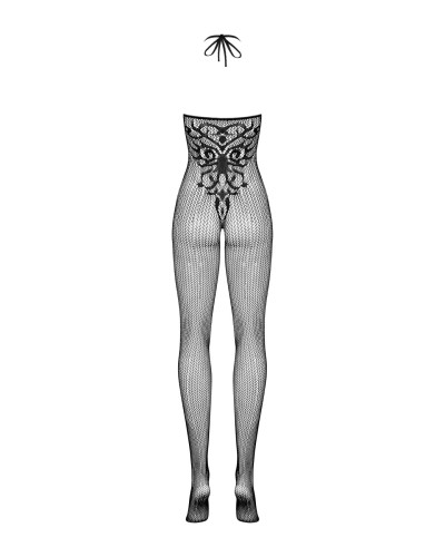 (SALE) Бодистокинг Obsessive Bodystocking G308 S/M/L, халтер, декор в виде татуировки - Фото №6