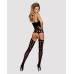 (SALE) Бодістокінг Obsessive Bodystocking G310 S/M/L, топ, панчохи, підв’язки, круглі вирізи - Фото №4
