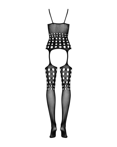 (SALE) Бодістокінг Obsessive Bodystocking G310 S/M/L, топ, панчохи, підв’язки, круглі вирізи - Фото №6
