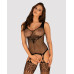 Бодістокінг Obsessive Bodystocking G323 XL/XXL black, малюнок бджоли та метелика - Фото №1
