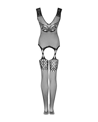 Бодістокінг Obsessive Bodystocking G323 XL/XXL black, малюнок бджоли та метелика - Фото №6