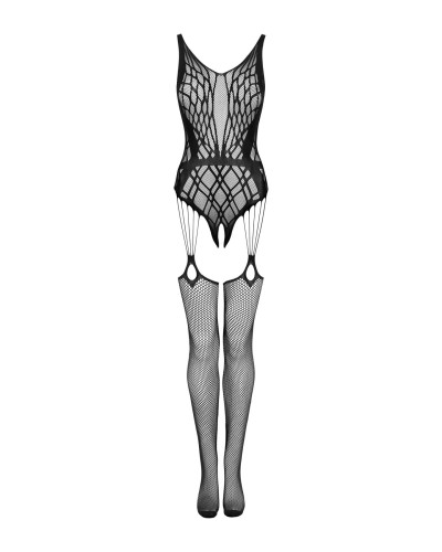 Бодістокінг Obsessive Bodystocking G324 XL/XXL black, силуетний малюнок - Фото №5