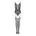 Бодістокінг Obsessive Bodystocking G324 XL/XXL black, силуетний малюнок - Фото №5