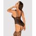(SALE) Ажурный бодистокинг под паутину Obsessive Bodystocking G325 black S/M/L, черный, комбинезон, имитаци - Фото №2