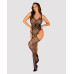 (SALE) Ажурный бодистокинг под паутину Obsessive Bodystocking G325 black S/M/L, черный, комбинезон, имитаци - Фото №3