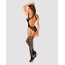(SALE) Ажурный бодистокинг с отверстиями Obsessive Bodystocking G327 black S/M/L, черный, комбинезон, с дос - Фото №4