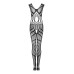 Сітчастий бодістокінг з вирізами та малюнком Obsessive Bodystocking G328 S/M/L, чорний, комбінезон - Фото №6