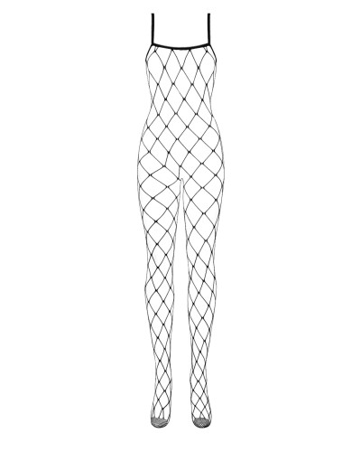(SALE) Бодістокінг з великим вічком і відкритими грудьми Obsessive Bodystocking N102 S/M/L, чорний - Фото №3
