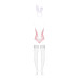 Еротичний костюм зайчика Obsessive Bunny suit 4 pcs costume pink S/M, рожевий, топ з підв’язками, тр - Фото №6
