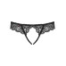 Мереживні танга з доступом Obsessive Contica crothchles thong L/XL, чорні - Фото №5