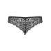 Мереживні танга з доступом Obsessive Contica crothchles thong L/XL, чорні - Фото №6