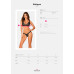 (SALE) Мереживний бюстгальтер із трикутною чашкою Obsessive Estiqua bra M/L, чорний, широкі лямки - Фото №5