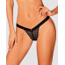 (SALE) Мереживні трусики із заниженою талією Obsessive Estiqua panties M/L, чорні - Фото №1