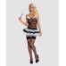 Еротичний костюм покоївки зі спідницею Obsessive Housemaid 5 pcs costume L/XL, чорно-білий, топ з пі - Фото №3
