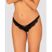 Напівпрозорі трусики з підвіскою Obsessive Ivannes panties black S/M, чорні - Фото №1