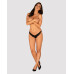 Полупрозрачные трусики с подвеской Obsessive Ivannes panties black L/XL, черные - Фото №3