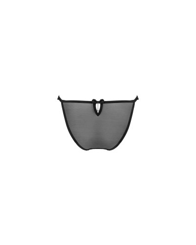 Полупрозрачные трусики с подвеской Obsessive Ivannes panties black L/XL, черные - Фото №6