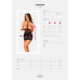 Полупрозрачная сорочка с открытой грудью Obsessive Lacrisia chemise XL/2XL, черная, с чокером - Фото №7
