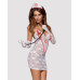 Эротический кружевной костюм медсестры Obsessive Medica dress 5pcs costume L/XL, сорочка, перчатки, - Фото №1