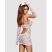 Эротический кружевной костюм медсестры Obsessive Medica dress 5pcs costume L/XL, сорочка, перчатки, - Фото №2