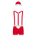 Мужской эротический костюм Санта-Клауса Obsessive Mr Claus L/XL, боксеры на подтяжках, шапочка с пом - Фото №5