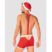 Мужской эротический костюм Санта-Клауса Obsessive Mr Claus 2XL/3XL, боксеры на подтяжках, шапочка с - Фото №2