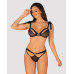 (SALE) Напівпрозорий еротичний комплект Obsessive Obsessivia 2-pcs set black S/M, бюстгальтер та трусики, а - Фото №1