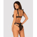 (SALE) Напівпрозорий еротичний комплект Obsessive Obsessivia 2-pcs set black S/M, бюстгальтер та трусики, а - Фото №2