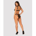 (SALE) Напівпрозорий еротичний комплект Obsessive Obsessivia 2-pcs set black S/M, бюстгальтер та трусики, а - Фото №4