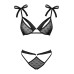 (SALE) Напівпрозорий еротичний комплект Obsessive Obsessivia 2-pcs set black S/M, бюстгальтер та трусики, а - Фото №5