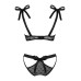 (SALE) Напівпрозорий еротичний комплект Obsessive Obsessivia 2-pcs set black S/M, бюстгальтер та трусики, а - Фото №6