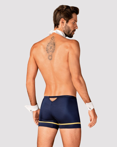 Еротичний костюм пілота Obsessive Pilotman set 2XL/3XL, боксери, манжети, комір з краваткою, окуляри - Фото №2
